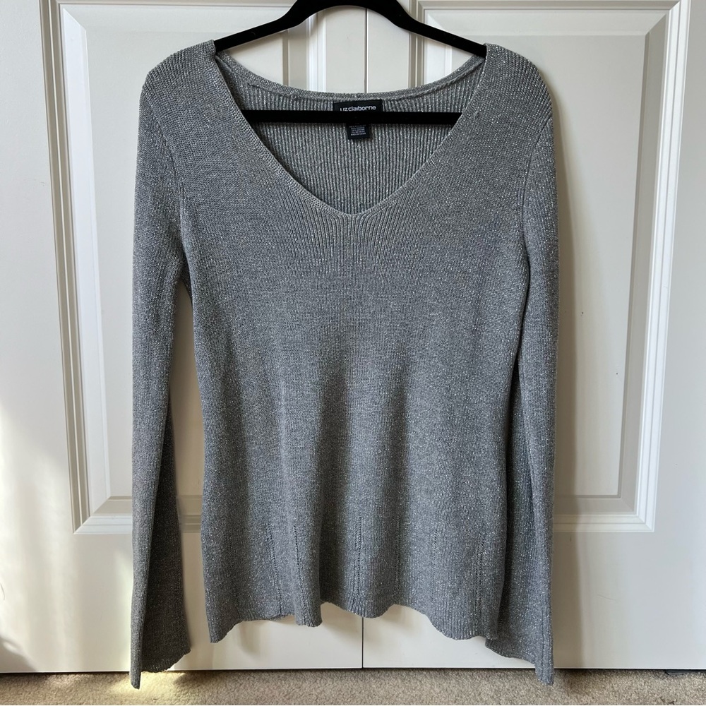liz claiborne gray sweater